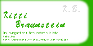 kitti braunstein business card